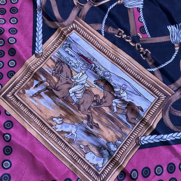 Vintage Silk Equestrian Scarf - Picture 5 of 7